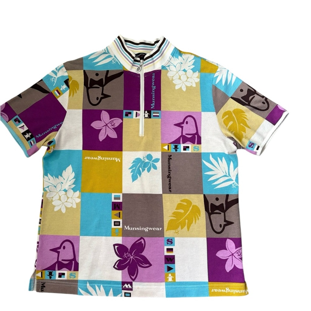 RARE VINTAGE Munsingwear Grand Slam Made in Japan Penguin Polo Shirt Size L